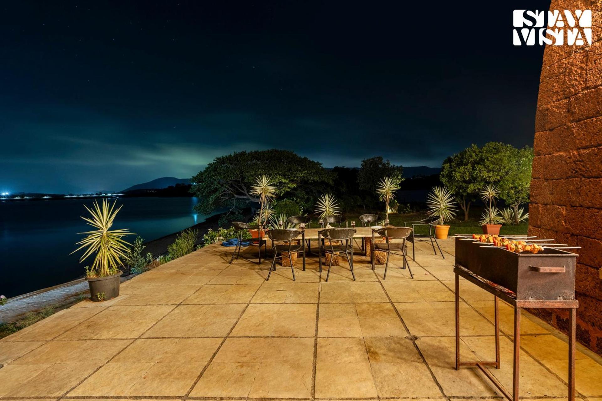 Stayvista At Three Shores With Lake View & Alfresco Dining Khamshet 外观 照片